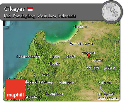 Satellite 3D Map of Cikayas