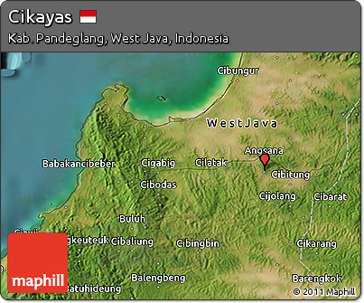 Satellite 3D Map of Cikayas