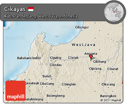 Shaded Relief 3D Map of Cikayas