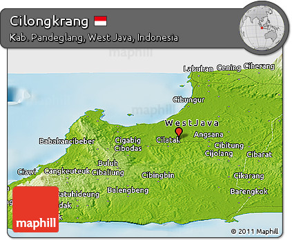 Physical Panoramic Map of Cilongkrang