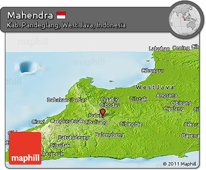 Physical Panoramic Map of Mahendra