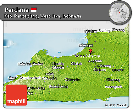 Physical Panoramic Map of Perdana