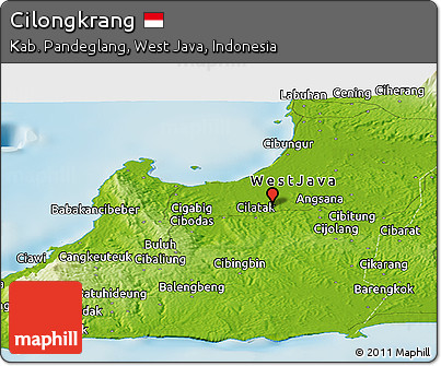 Physical Panoramic Map of Cilongkrang