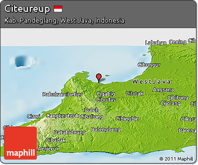Physical Panoramic Map of Citeureup