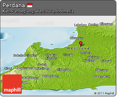 Physical Panoramic Map of Perdana