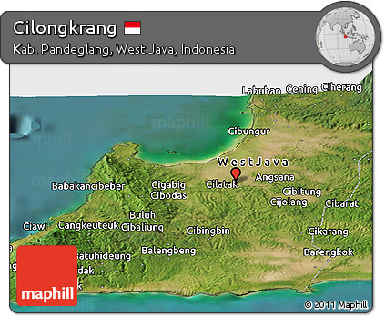 Satellite Panoramic Map of Cilongkrang