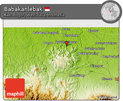 Physical 3D Map of Babakanlebak