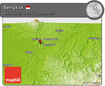 Physical 3D Map of Bengkok