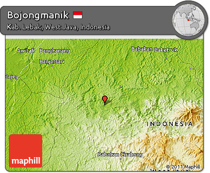 Physical 3D Map of Bojongmanik