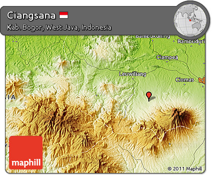 Physical 3D Map of Ciangsana