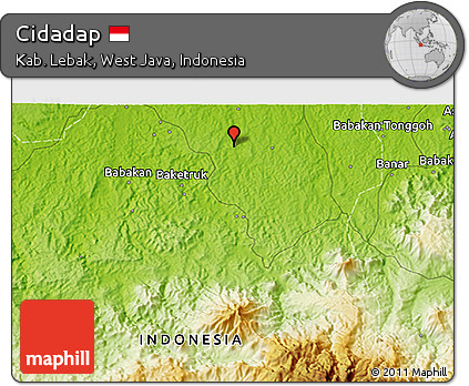 Physical 3D Map of Cidadap
