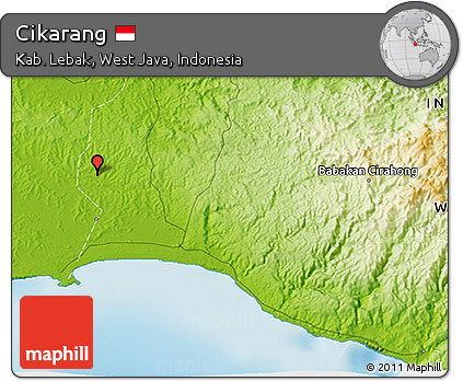Physical 3D Map of Cikarang