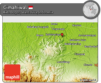Physical 3D Map of Cimahiwal