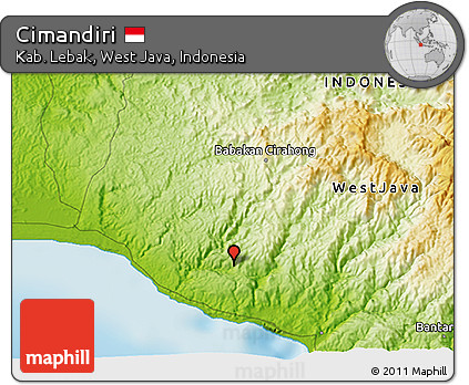 Physical 3D Map of Cimandiri