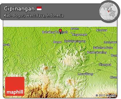 Physical 3D Map of Cipinangan