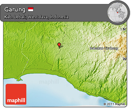 Physical 3D Map of Garung