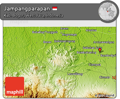 Physical 3D Map of Jampangparapan