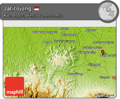 Physical 3D Map of Jatitojong