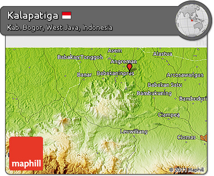 Physical 3D Map of Kalapatiga