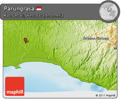 Physical 3D Map of Parungrasa