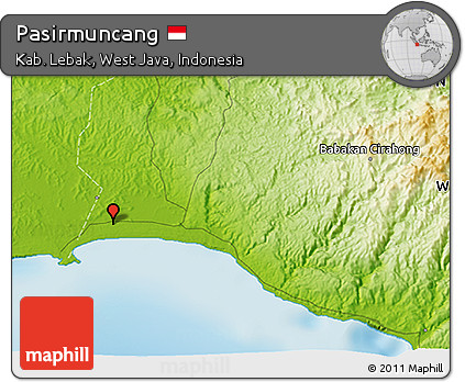 Physical 3D Map of Pasirmuncang