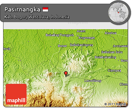 Physical 3D Map of Pasirnangka