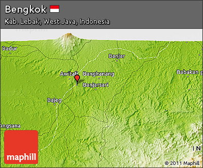 Physical 3D Map of Bengkok