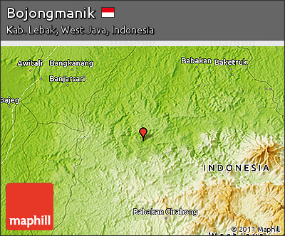 Physical 3D Map of Bojongmanik