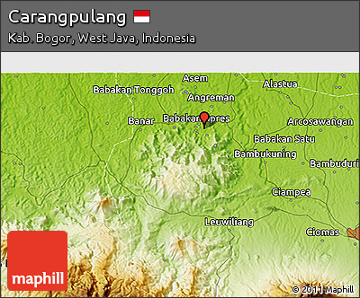 Physical 3D Map of Carangpulang