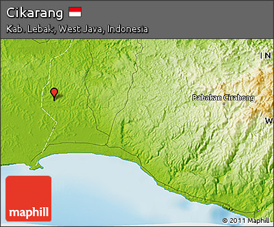 Physical 3D Map of Cikarang