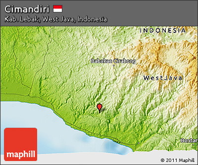 Physical 3D Map of Cimandiri