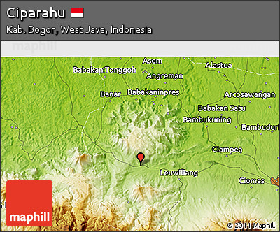 Physical 3D Map of Ciparahu