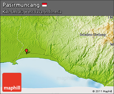 Physical 3D Map of Pasirmuncang