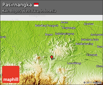 Physical 3D Map of Pasirnangka