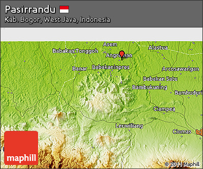 Physical 3D Map of Pasirrandu