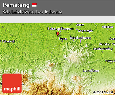 Physical 3D Map of Pematang
