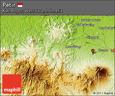 Physical 3D Map of Petir