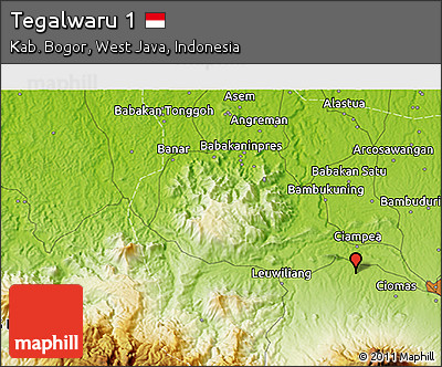 Physical 3D Map of Tegalwaru 1