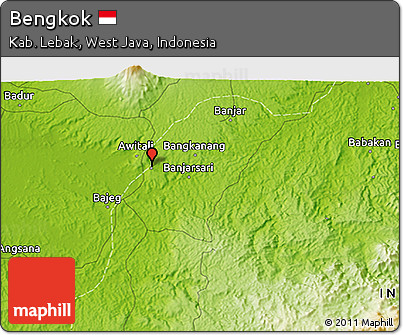 Physical 3D Map of Bengkok