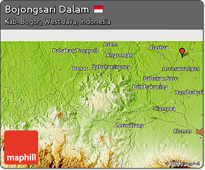 Physical 3D Map of Bojongsari Dalam
