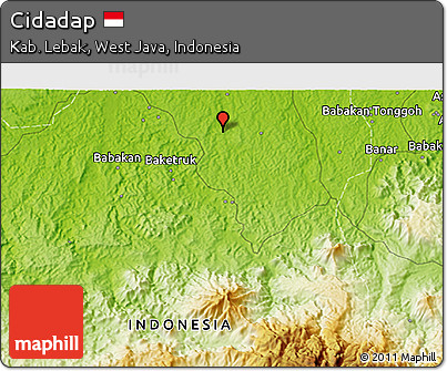Physical 3D Map of Cidadap