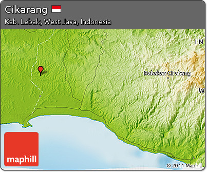 Physical 3D Map of Cikarang