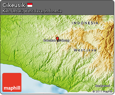 Physical 3D Map of Cikeusik