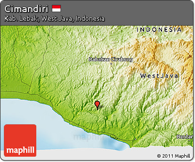 Physical 3D Map of Cimandiri
