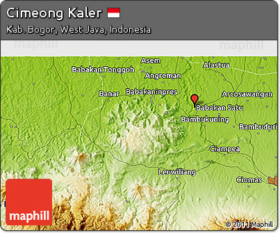 Physical 3D Map of Cimeong Kaler