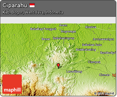 Physical 3D Map of Ciparahu