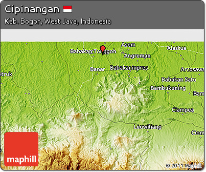 Physical 3D Map of Cipinangan