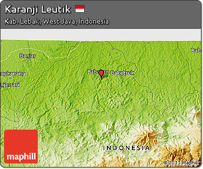 Physical 3D Map of Karanji Leutik