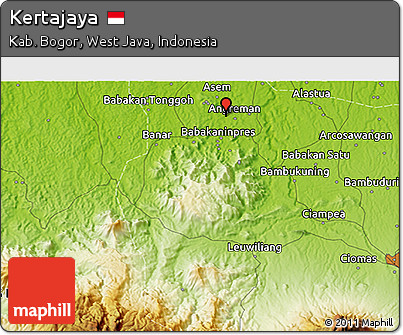 Physical 3D Map of Kertajaya