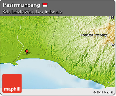 Physical 3D Map of Pasirmuncang
